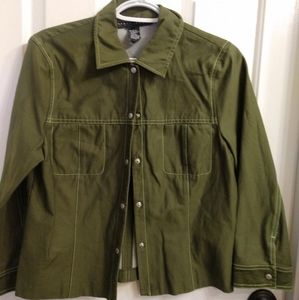 Yansi Fugel Army Green Outfit jacket pants Sz S